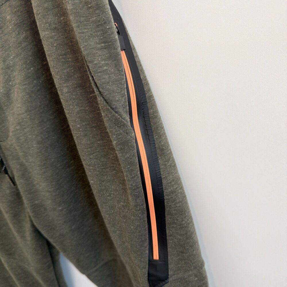 Burnside Men's Sz L Performance Jogger Pants Olive Green Army Zip Pocket BG8531 - Picture 4 of 16